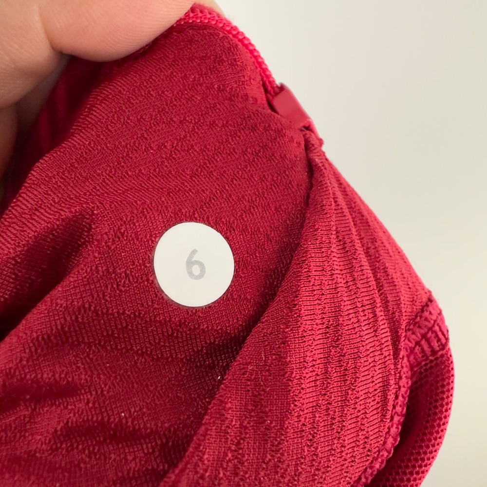 Lululemon red two tone striped pullover - Picture 10 of 10